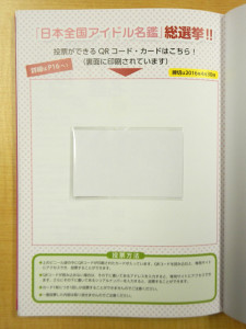『日本全国アイドル名鑑2016-2017年版』(廣済堂出版)投票券